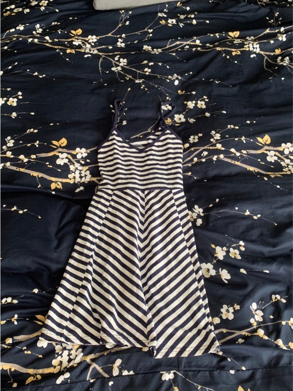 Kohl's Navy and White Striped Sundress